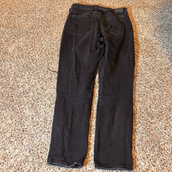 American Eagle Outfitters Mom Jean Blk Distress Ripped High Waisted Regular Fit - Picture 8 of 8